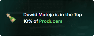 Odznaka Muse AI: Dawid Mateja w top 10% producentów